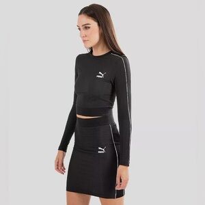 PUMA Classics Rib Skirt in Black